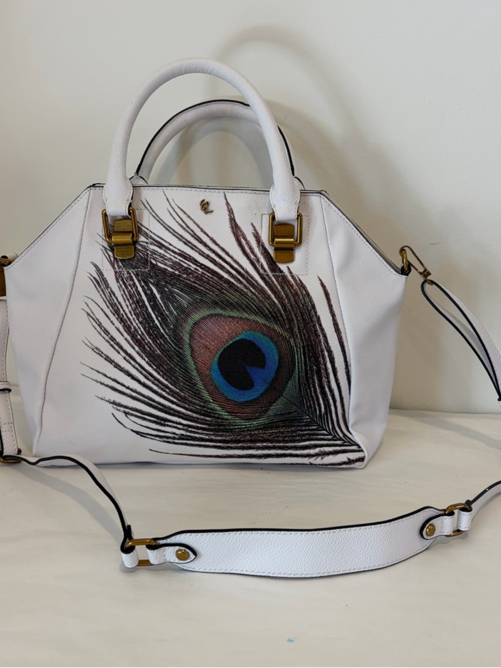 Elliot Lucca  Vegan Leather Peacock Satchel